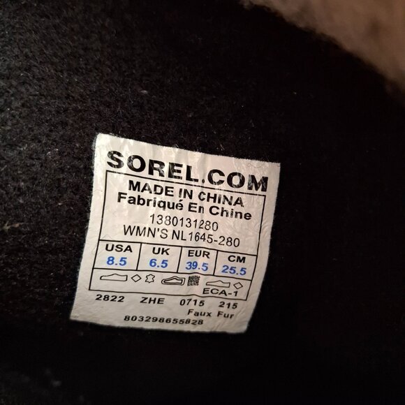 Sorel Caribou Womens Beige/Tan Waterproof Rubber Sole Winter Boots Laced Sz 8.5 - Picture 11 of 11